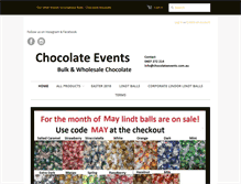 Tablet Screenshot of chocolateevents.com.au